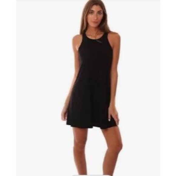 Veronica M Black Sleeveless A-Line Tank Dress Small - Picture 1 of 6